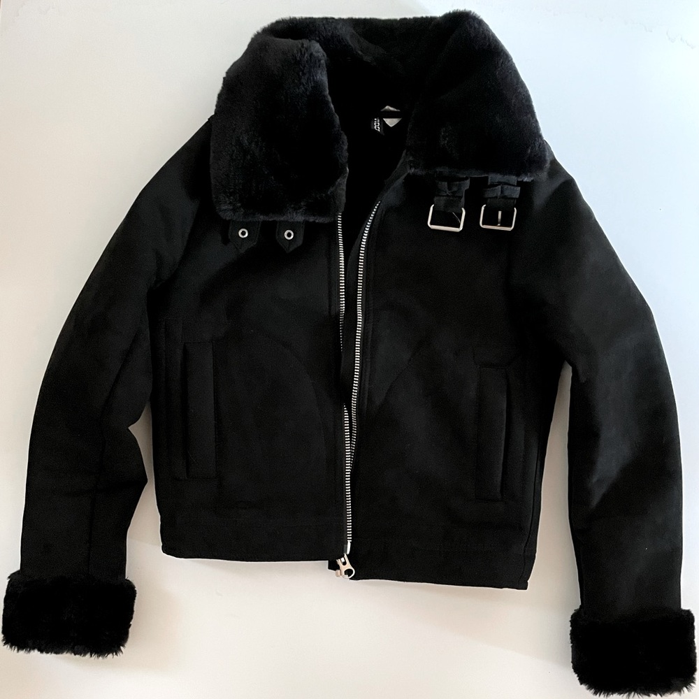 black suede jacket